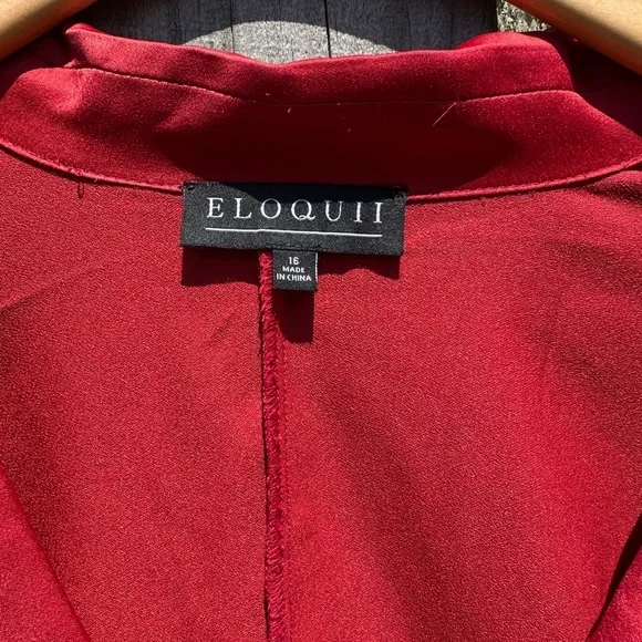 Eloquii Rust Red Mock Wrap Body Suit - Picture 2 of 9